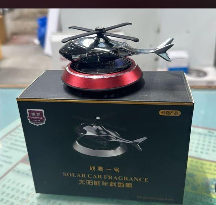 Solar-Powered Helicopter Car Air Freshener 🚁✨