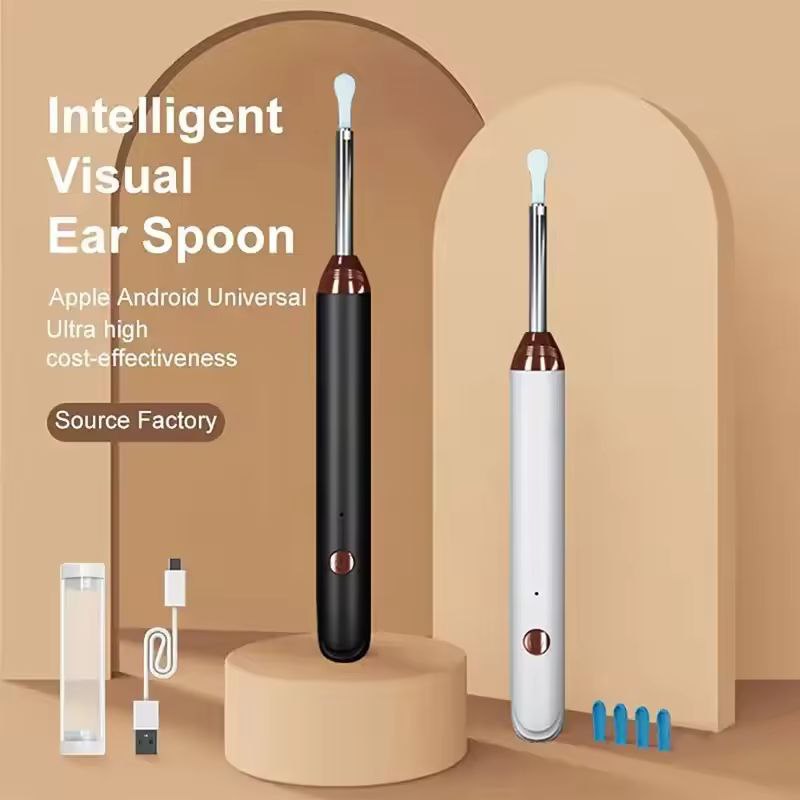 Smart Visual Earwax Cleaner with 1080P HD Camera | WiFi Otoscope with LED Light | Rechargeable Ear Cleaning Tool Kit
