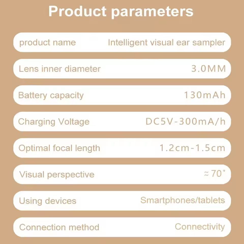 Smart Visual Earwax Cleaner with 1080P HD Camera | WiFi Otoscope with LED Light | Rechargeable Ear Cleaning Tool Kit