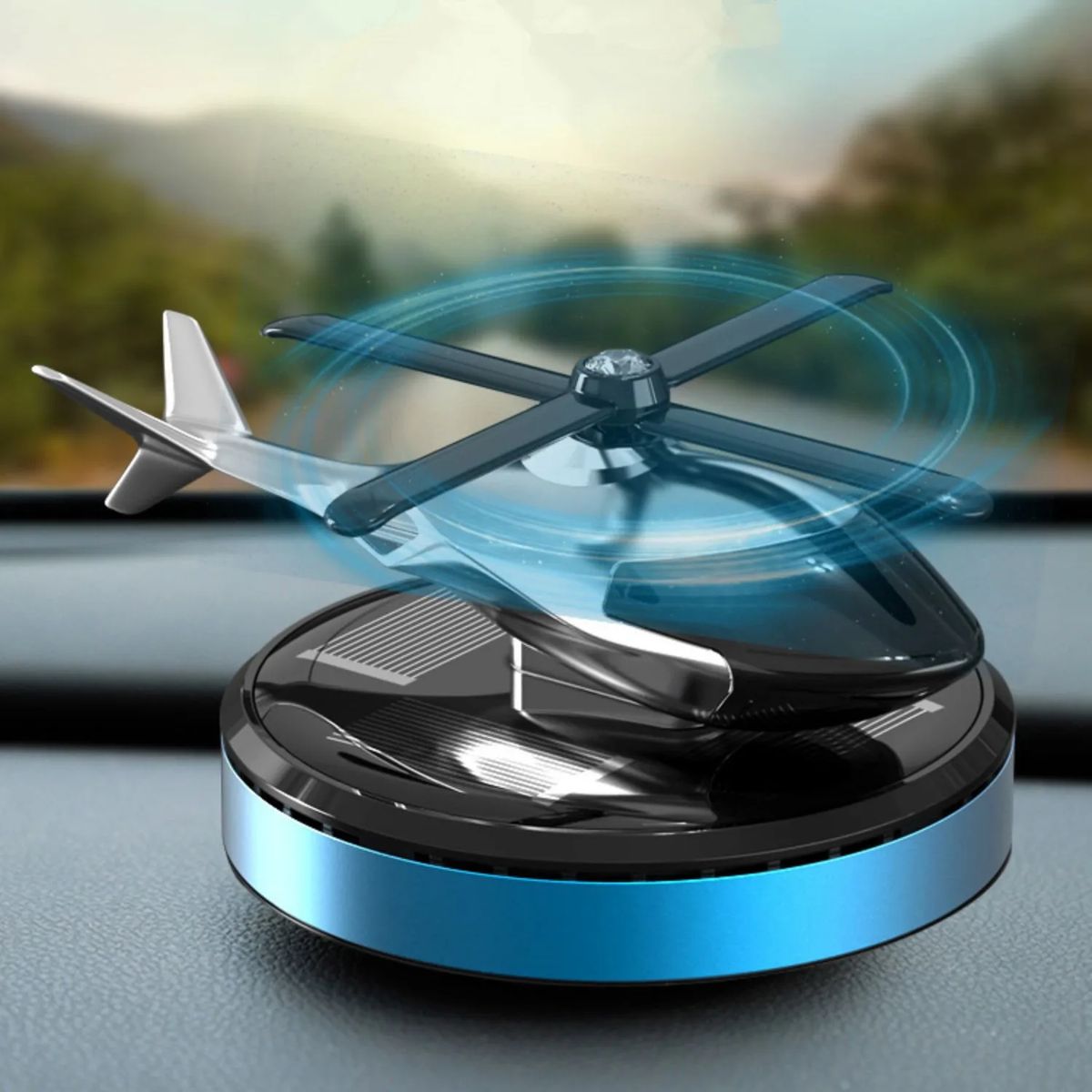 Solar-Powered Helicopter Car Air Freshener 🚁✨