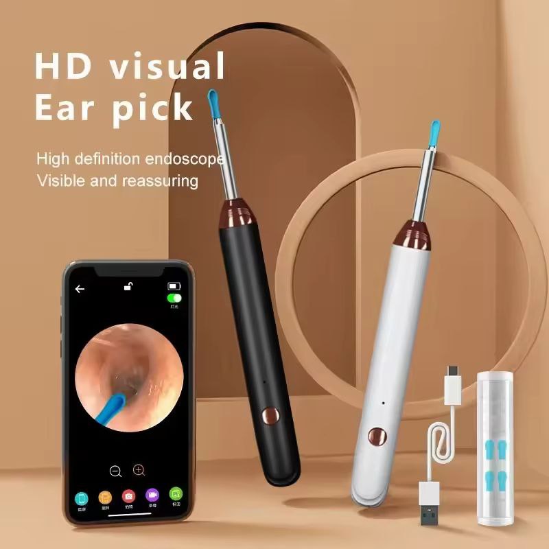 Smart Visual Earwax Cleaner with 1080P HD Camera | WiFi Otoscope with LED Light | Rechargeable Ear Cleaning Tool Kit